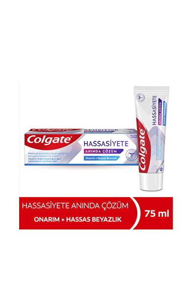Colgate Hassasiyete Anında Çözüm Onarım + Hassas Beyazlık Diş Macunu 75 Ml