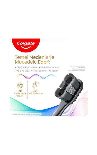 Colgate Total Whitening Diş Fırçası 1+1 Soft Siyah