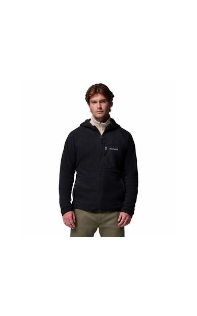 Columbia Fast Trek Overlay Hooded Full Zip Erkek Outdoor Polar Ceket 2135701010 Siyah