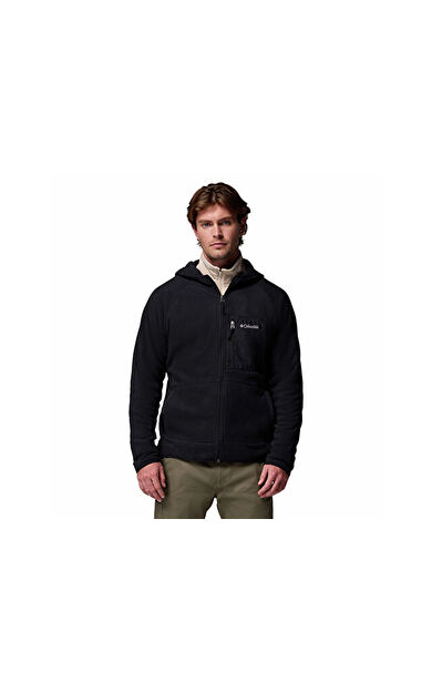 Columbia Fast Trek Overlay Hooded Full Zip Erkek Outdoor Polar Ceket 2135701010 Siyah