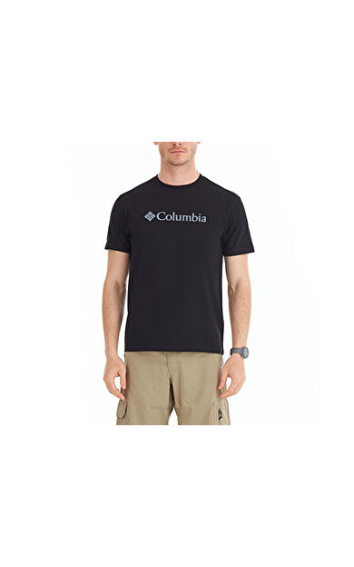Columbia M Basic Big Logo Brushed Ss Tee Erkek Günlük Tişört 9110141010 Siyah