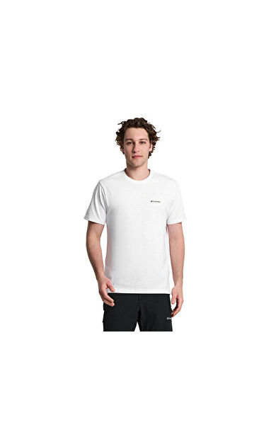 Columbia Cs0405 Csc M Columbia Gem Label Ss Tee Erkek Günlük Tişört 9110801100 Beyaz