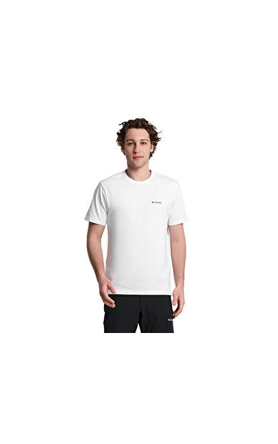 Columbia Cs0405 Csc M Columbia Gem Label Ss Tee Erkek Günlük Tişört 9110801100 Beyaz