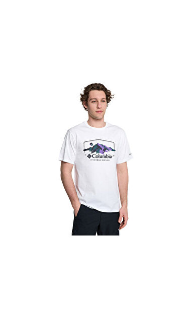Columbia Cs0411 Csc M Brush With Nature Ss Tee Erkek Günlük Tişört 9110831100 Beyaz