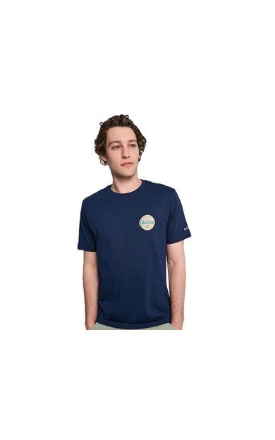 Columbia M Button Stamp Scripted Ss Tee Erkek Günlük Tişört 9110881464 Lacivert