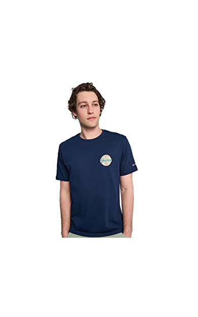 Columbia M Button Stamp Scripted Ss Tee Erkek Günlük Tişört 9110881464 Lacivert