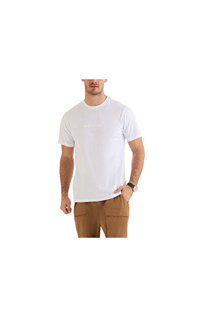 Columbia Cs0121 Csc M Bar Split Graphic Ss Tee Erkek Günlük Tişört 9120180100 Beyaz