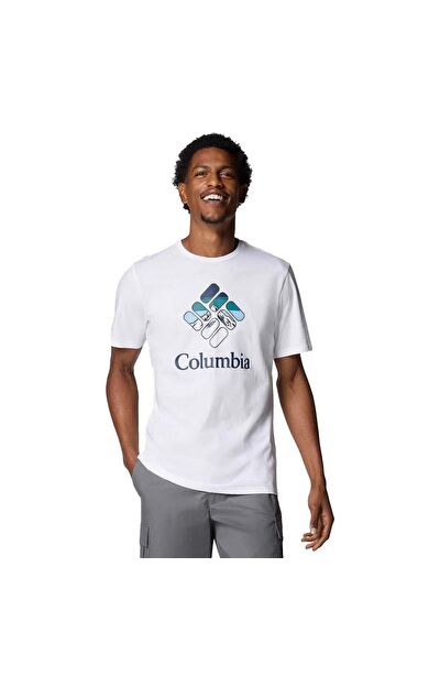 Columbia Csc M Heavenly Stacked Gem Ss Tee Erkek Tişört CS0413 33755