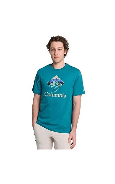 Columbia Csc M Heavenly Stacked Gem Ss Tee Erkek Tişört CS0413 33757