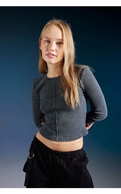 DeFactoFit Coool Fitted Uzun Kollu Tişört