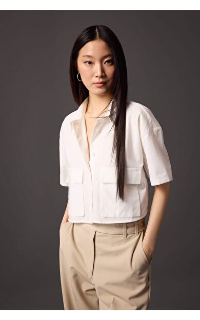 DeFactoFit Coool Oversize Fit Kısa Kollu Gömlek