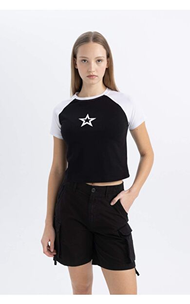 DeFactoFit Coool Fitted Kısa Kollu Tişört C3115AX24SMBK81