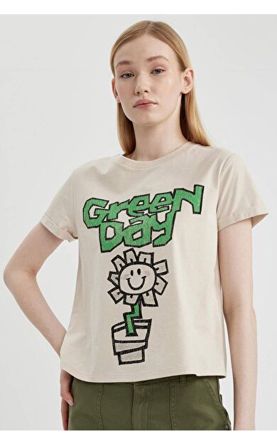 DeFactoFit Coool Regular Fit Bisiklet Yaka Baskılı Kısa Kollu Tişört