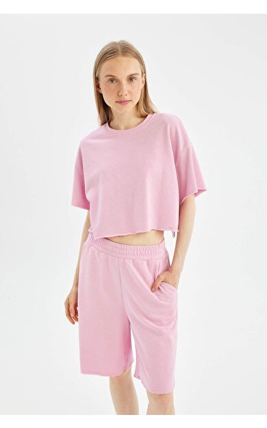 DeFactoFit Coool Loose Fit Kalın Kumaş Kısa Kollu Tişört D1179AX24SMPN649