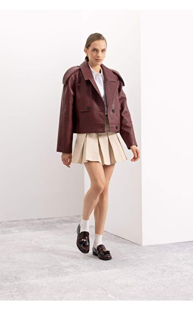 Coool Pilise Normal Bel Gabardin Mini Etek