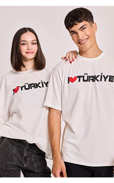 DeFactoFit Coool Oversize Fit Baskılı Kısa Kollu Tişört D6044AX24SMWT32