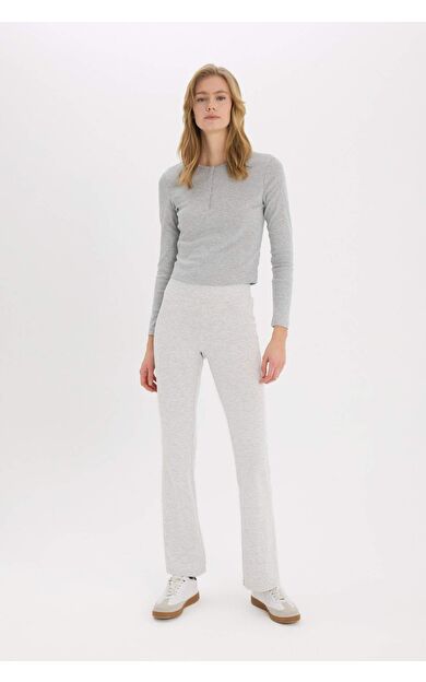 Coool Flare Fit Esnek Belli İspanyol Paça  Ribana Pantolon