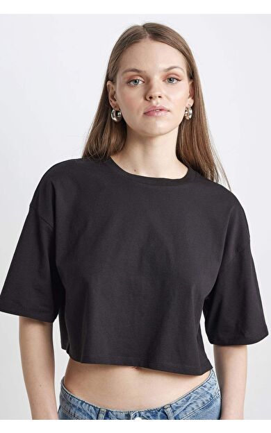 DeFactoFit Coool Loose Fit Kısa Kollu Tişört X2381AZ24SMBK81