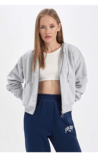 DeFacto DeFactoFit Coool Regular Fit Kalın Kumaş Hırka