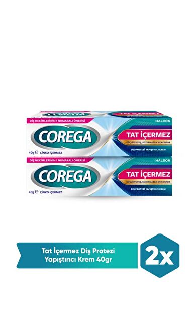 Corega Protez Yapıştırıcı Krem 40 Gr - Tatsız - 2 KUTU - SKT:12/2028