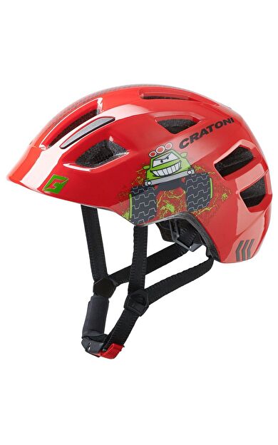 Cratoni MAXSTER Çocuk Kaskı Truck Red Glossy S-M 51-56cm 111805F2