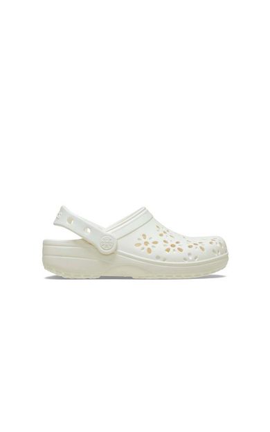 Crocs Classic Floral Cut Out Clog K Çocuk Terliği 210943-0WV Krem