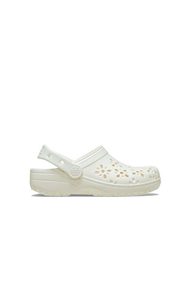 Crocs Classic Floral Cut Out Clog K Çocuk Terliği 210943-0WV Krem