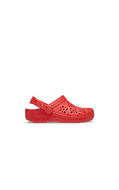 Crocs Classic Floral Cut Out Clog T Çocuk Terliği 210944-6ZR Kırmızı