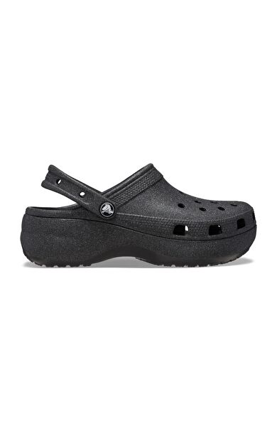 Crocs Classic Platform Glitter Clogw Kadın Terlik Siyah