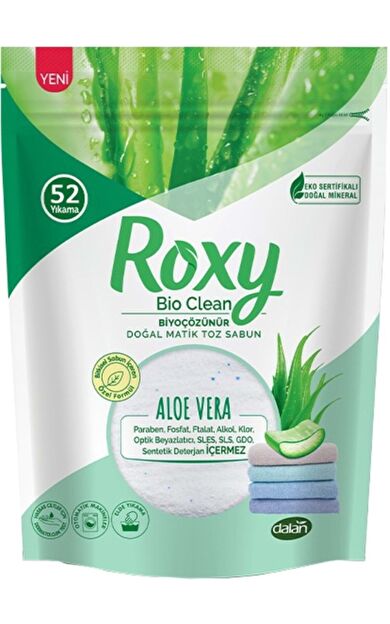 Dalan Roxy Bio Clean Matik Sabun Tozu 1.6Kg Aloe Vera (52 Yıkama)