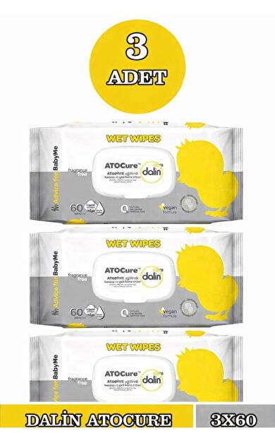 Dalin Care Islak Havlu 60 Adet 3'lü Paket