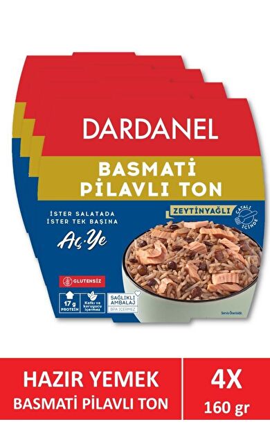 Dardanel Dardanel Aç Ye Hazır Yemek Basmati Pilavlı Ton Balığı 160 gr x 4 Adet