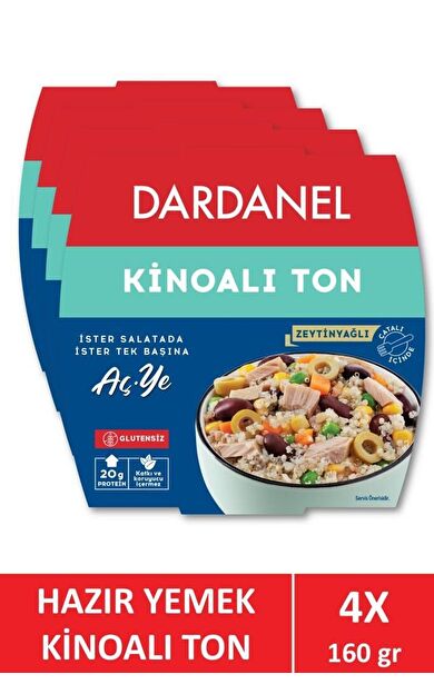 Dardanel Aç Ye Kinoalı Ton Balığı 160 gr x 4 Adet