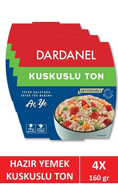 Dardanel Aç Ye Kuskuslu Ton Balığı 160 gr x 4 Adet