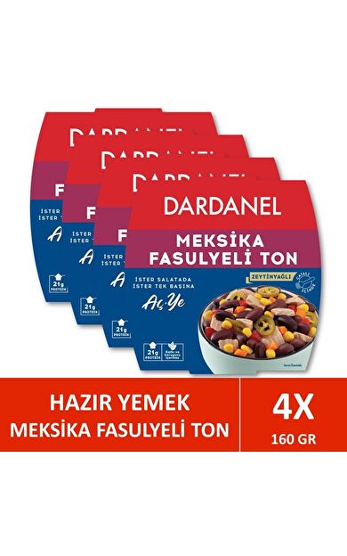 Dardanel Aç Ye Meksika Fasulyeli Ton Balığı 160 gr x 4 Adet
