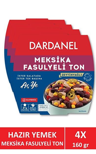 Dardanel Dardanel Aç Ye Meksika Fasulyeli Ton Balığı 160 gr x 4 Adet