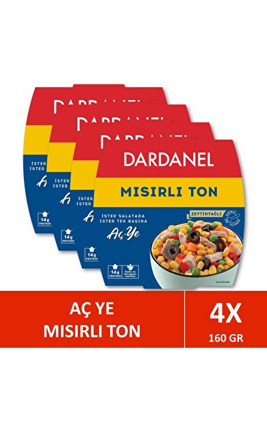 Dardanel Dardanel Aç Ye Mısırlı Ton Balığı 160 gr x 4 Adet