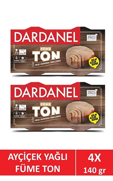 Dardanel Dardanel Ayçiçek yağlı füme ton 4 X 140 gr