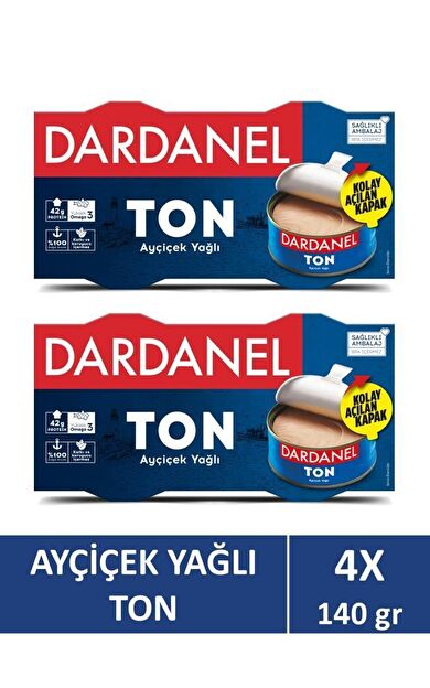 Dardanel Dardanel Ayçiçek Yağlı Ton Balığı 2x140 gr x 2 Adet