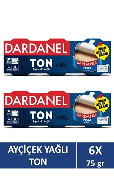 Dardanel Dardanel Ayçiçek Yağlı Ton Balığı 3x75 gr x 2 Adet