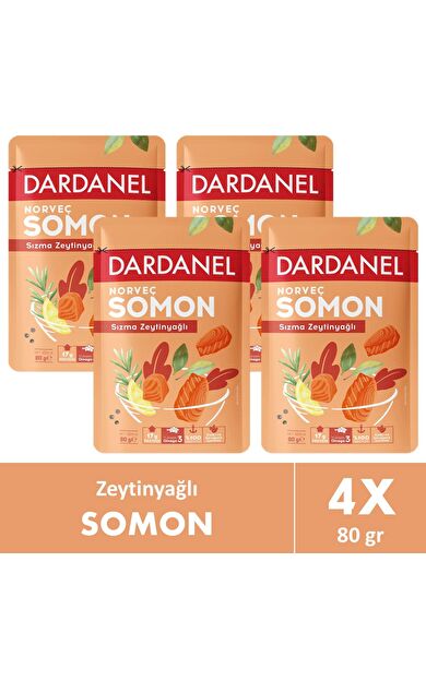 Dardanel Dardanel Zeytinyağlı Somon Poşet 80 gr 4 Adet