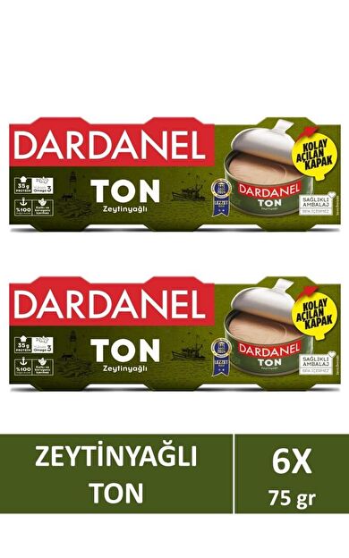 Dardanel Dardanel Zeytinyağlı Ton Balığı 3x75 gr x 2 Adet