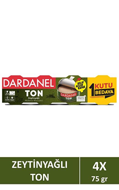 Dardanel Zeytinyağlı Ton Balığı 4x75 gr