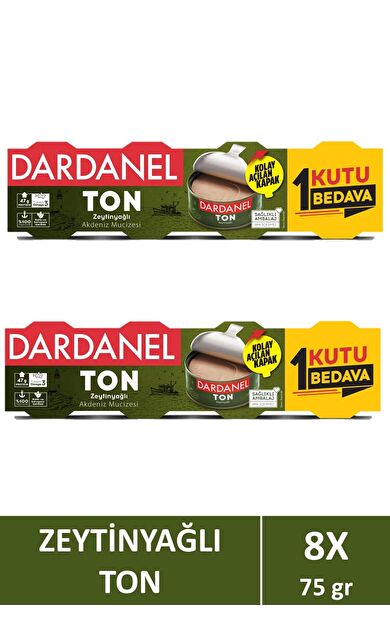 Dardanel Zeytinyağlı Ton Balığı 4x75 gr x2 Adet