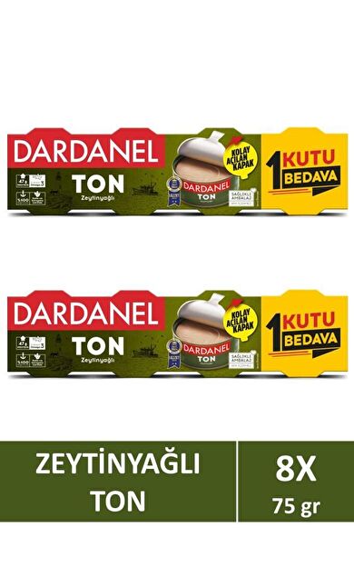 Dardanel Dardanel Zeytinyağlı Ton Balığı 4x75 gr x2 Adet