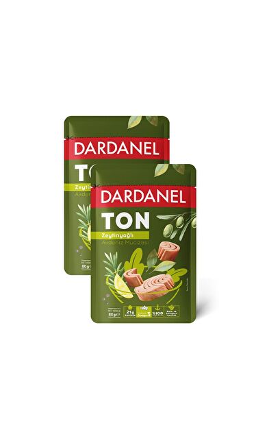 Dardanel Dardanel Zeytinyağlı Ton Balığı Poşet 80 gr x 2 Adet
