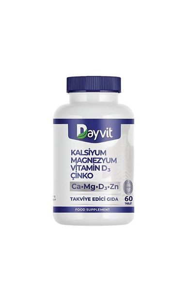 Dayvit Kalsiyum Magnezyum Vitamin D Çinko 60 Tablet
