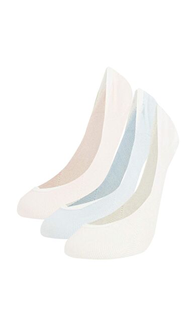 DeFactoFit Kadın 3'lü Pamuklu Babet Çorap A0369AXNSBE213