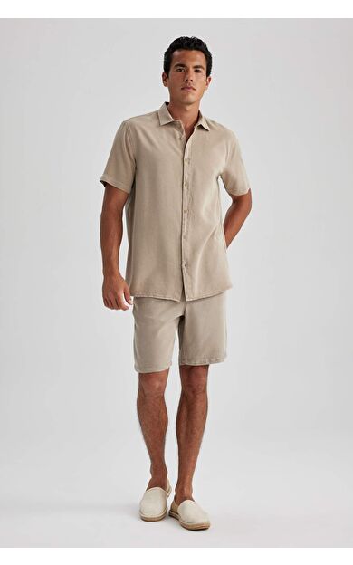 DeFacto Regular Fit Tensel Bermuda