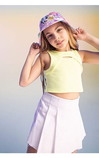 Kız Çocuk Bisiklet Yaka Atlet Sarı